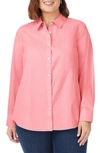 Foxcroft Dianna Button-up Shirt In Pink Peach