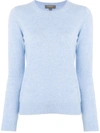 N•peal Crew Neck Cashmere Sweater In Blue