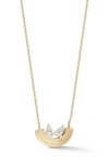 Dana Rebecca Designs Nana Bernice Pear Diamond Nesting Necklace In Yellow Gold