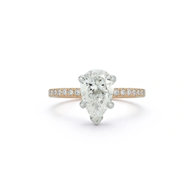 Dana Rebecca Designs Pave Engagement Ring With 2.01 Ct. Pear Cut In Metallic