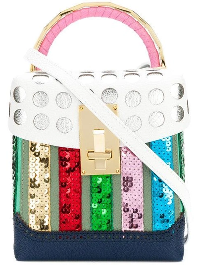 The Volon Polka Dot Brogue Detail Handbag - Multicolour