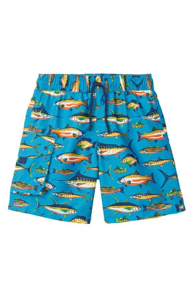 Hatley Kids' Boys Blue Fish Swim Shorts (upf50+)
