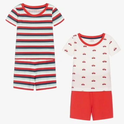 Childrensalon Essentials Kids' Boys Red Organic Short Pyjamas (2 Pack)
