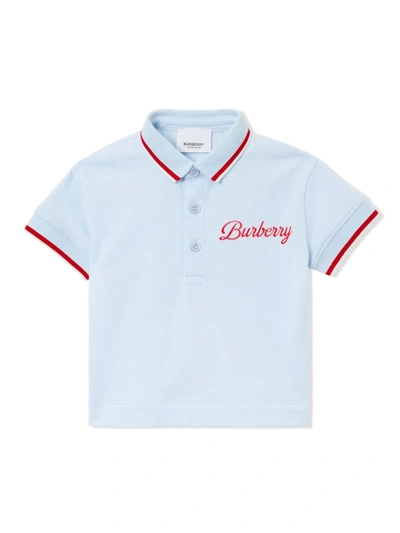 Burberry Baby Boys Blue Logo Polo Shirt