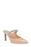 Anne Klein Rhiannon Crystal Pointed Toe Pump In Nude