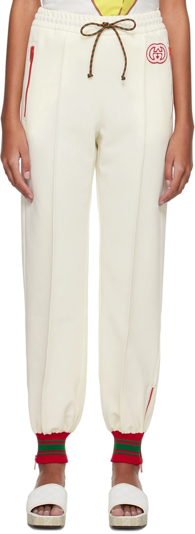 Gucci Cosmogonie科技织物平纹针织运动裤 In White
