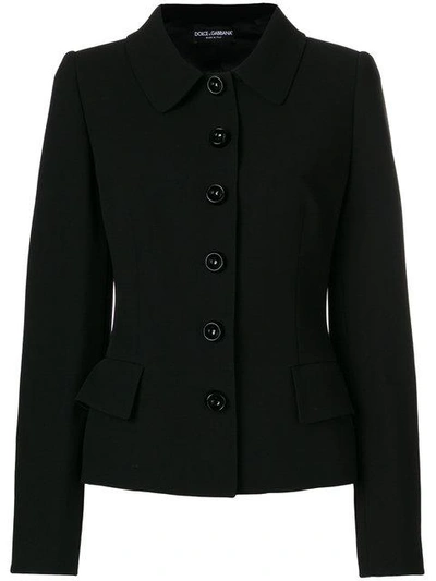 Dolce & Gabbana Fitted Jacket In Black