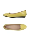 Tod's Loafers In Acid Green