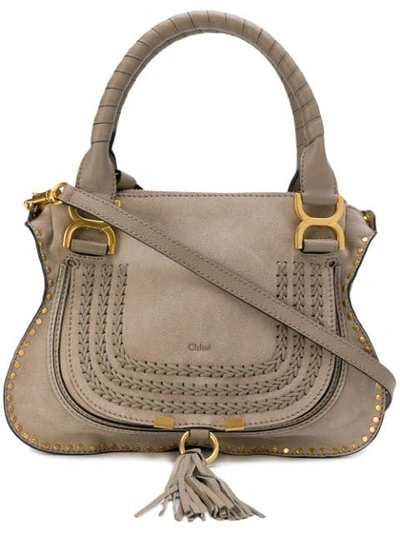 Chloé Marcie Medium Grey Leather Shoulder Bag