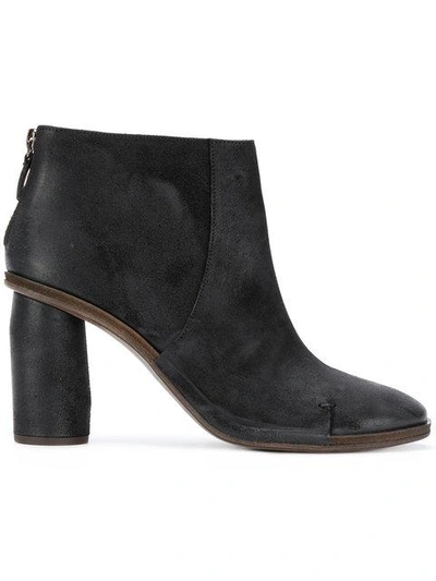 Del Carlo Distressed Ankle Boots In Black