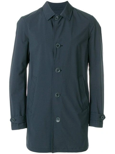 Herno Button-down Jacket In Blue