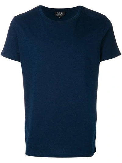 Apc Round Neck T-shirt In Blue