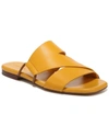 Vince Dylan Asymmetrical Leather Flat Sandals In Papaya