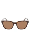 Ferragamo Gancini 55mm Rectangular Sunglasses In Tortoise