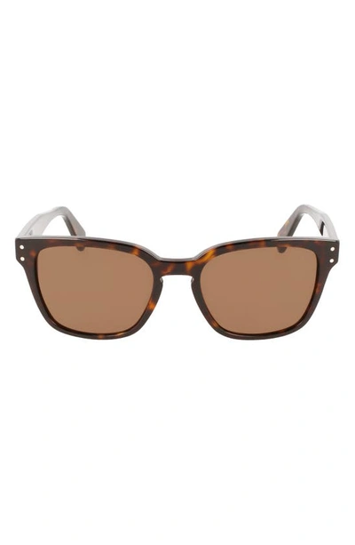 Ferragamo Gancini 55mm Rectangular Sunglasses In Tortoise