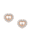 Chopard Women's Happy Diamonds Icons 18k Rose Gold & 1.23 Tcw Diamond Heart Stud Earrings