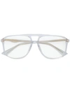 Gucci Clear Oversized Glasses In White