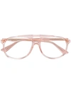 Gucci Eyewear Aviator Glasses - Pink
