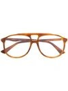 Gucci Eyewear Tortoiseshell Aviator-style Glasses - Brown