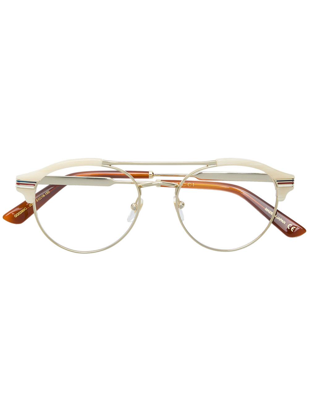 gucci half rim glasses