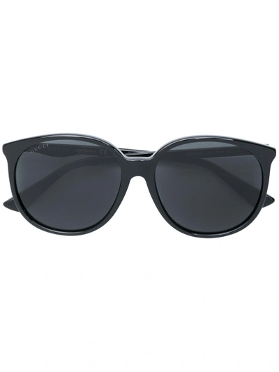 Gucci Oversized Round Sunglasses In Black
