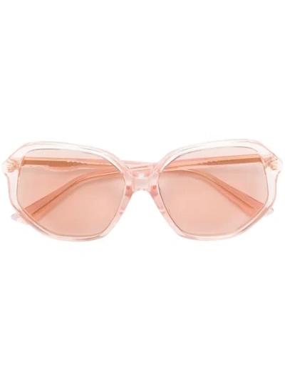 Gucci Eyewear Transparent Oversized Sunglasses - Pink In Pink & Purple