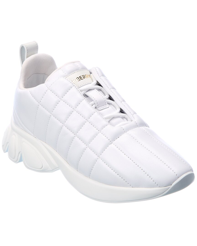 Burberry Quilted Leather Sneaker In White