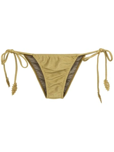 Martha Medeiros Side Tie Bikini Bottom In Yellow