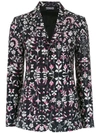 Reinaldo Lourenço Floral Print Blazer In Black