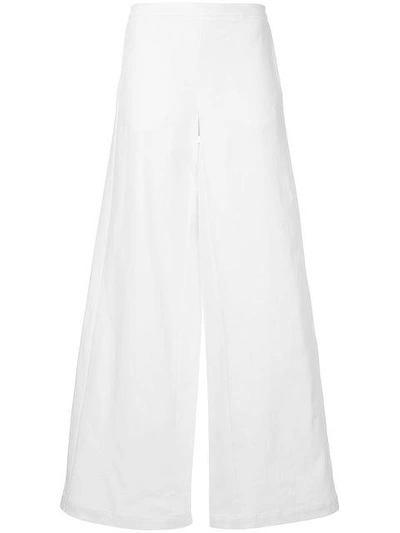 Oyuna High-waist Flared Trousers In White