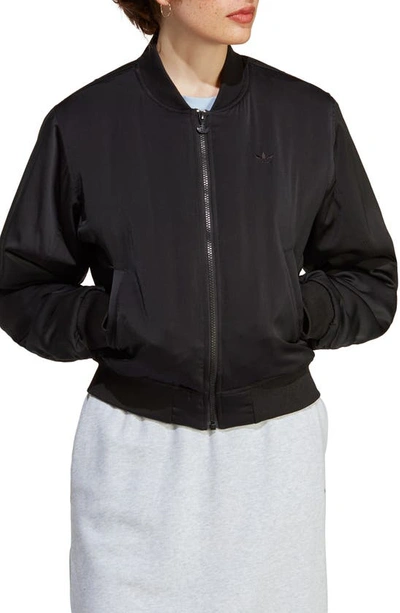 Adidas Originals Essential Recycled Polyester Bomber Jacket In Black