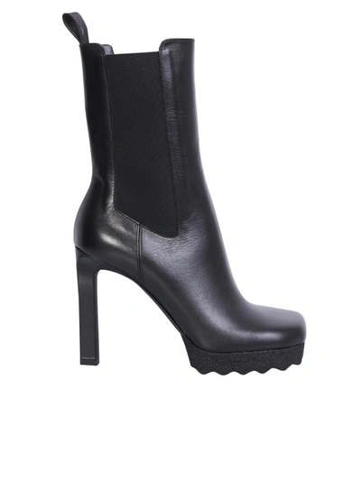 Off-white Sponge Effect Sole Boots In Black