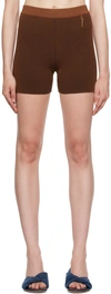 Jacquemus Brown Le Raphia 'le Pralu' Shorts