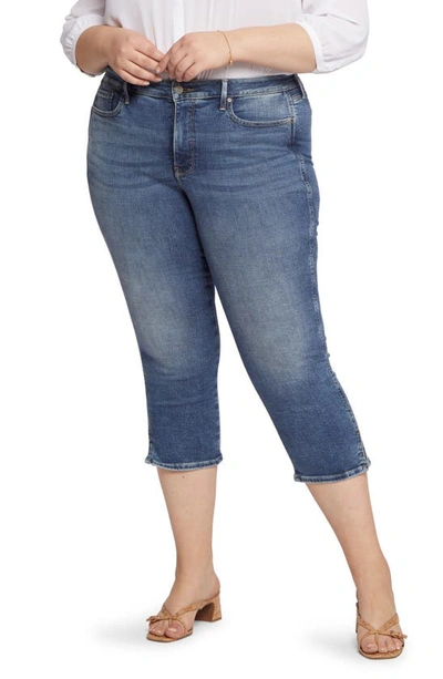 Nydj Chloe Side Slit Capri Jeans In Loire