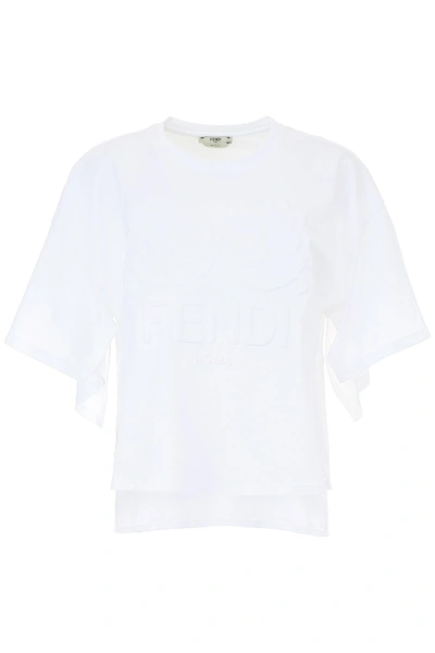 Fendi Cotton T-shirt In White|bianco