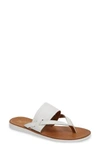 Seychelles Mosaic Thong Sandal In White Leather