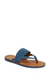 Seychelles Mosaic Thong Sandal In Blue Suede