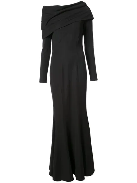 zac posen black gown