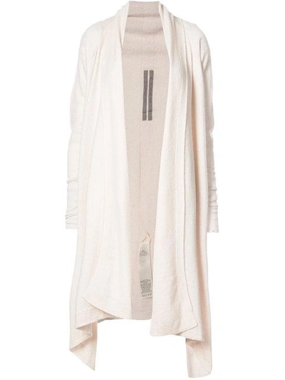 Rick Owens Row Wrap Cardigan In White