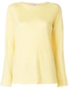 Liska Boat Neck Jumper In Yellow