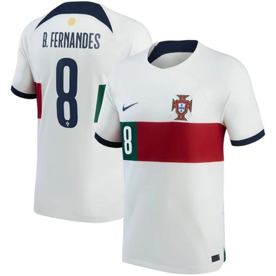 Nike Bruno Fernandes White Portugal National Team 2022/23 Away Breathe Stadium Replica Player Jersey
