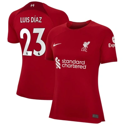 Nike Luis Diaz Red Liverpool 2022/23 Home Breathe Stadium Replica Player Jersey