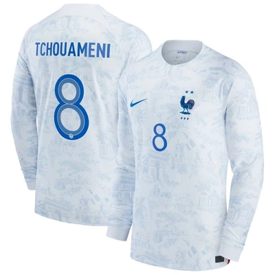 Nike Aurélien Tchouaméni White France National Team 2022/23 Away Breathe Stadium Replica Long Sleeve