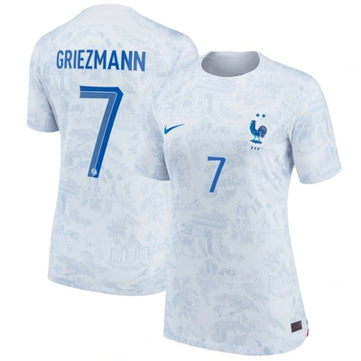 Nike Antoine Griezmann White France National Team 2022/23 Away Breathe Stadium Replica Jersey