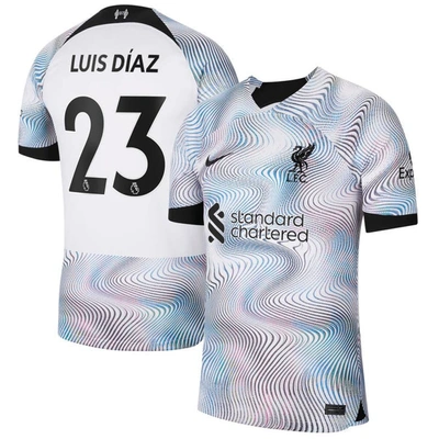 Nike Luis Diaz White Liverpool 2022/23 Away Breathe Stadium Replica Player Jersey