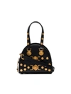 Versace Small Tribute Studded Leather Satchel - Black