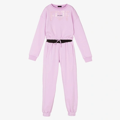 Fun & Fun Kids' Girls Purple Cotton Tracksuit