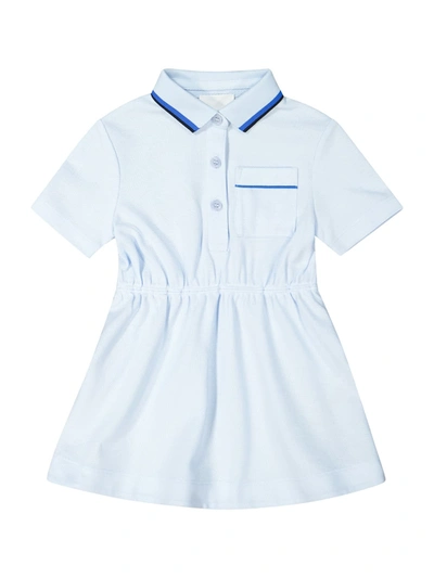 Burberry Baby Girls Blue Logo Polo Dress In Light Blue