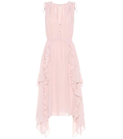 Ulla Johnson Aurelie Silk And Cotton Midi Dress In Pink