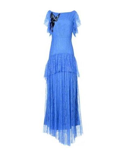 Pinko Long Dress In Blue